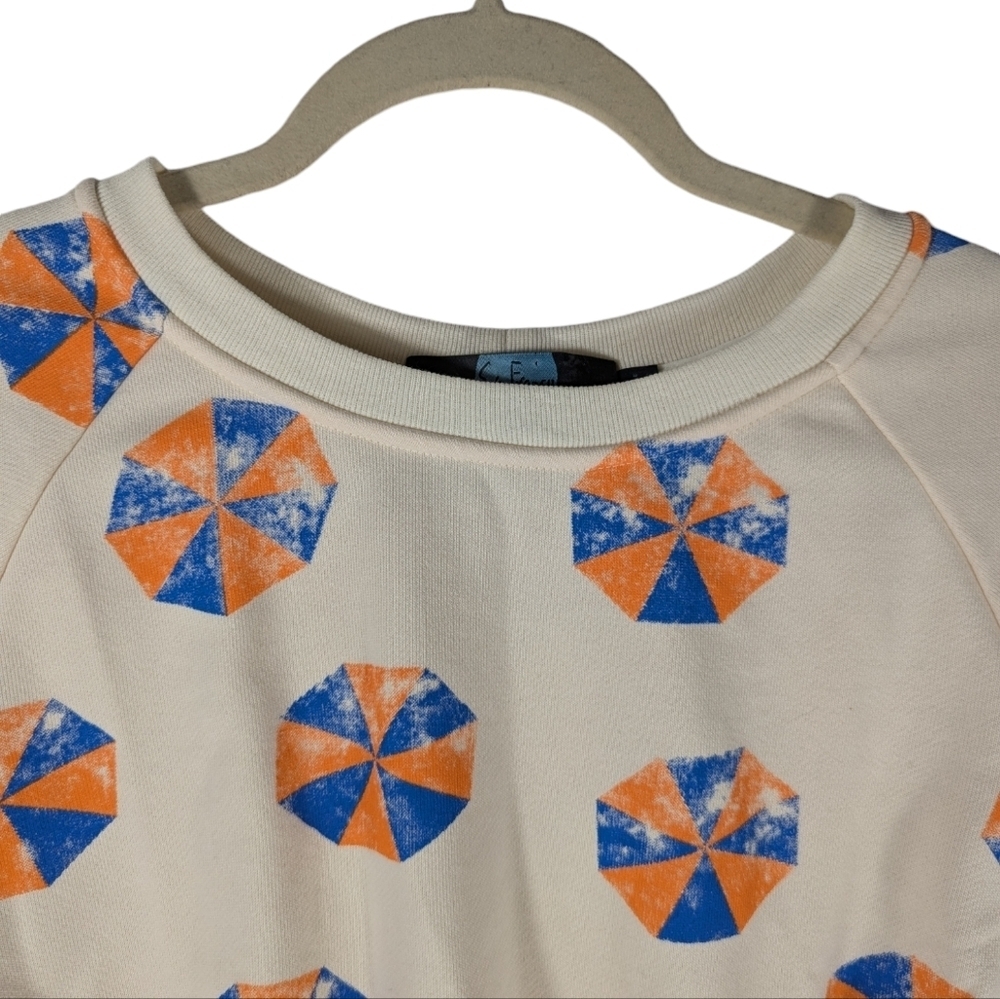 Anthropologie Eva Franco Beach Umbrella Pullover Casual Coquette Girl Top Size M - Picture 5 of 9